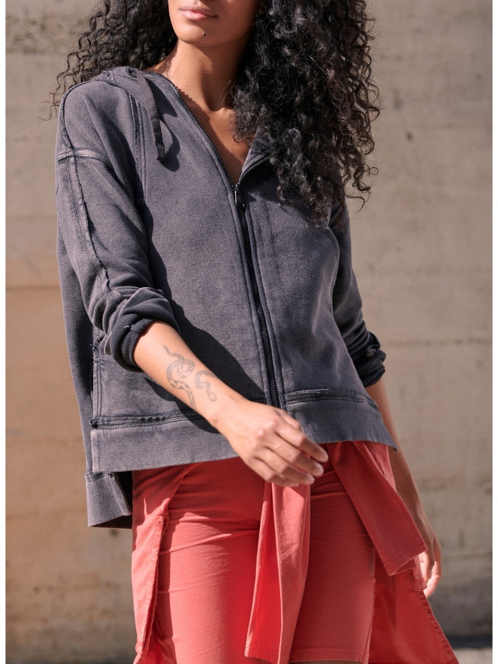 Free People FP Movement Only One Cotton Hoodie